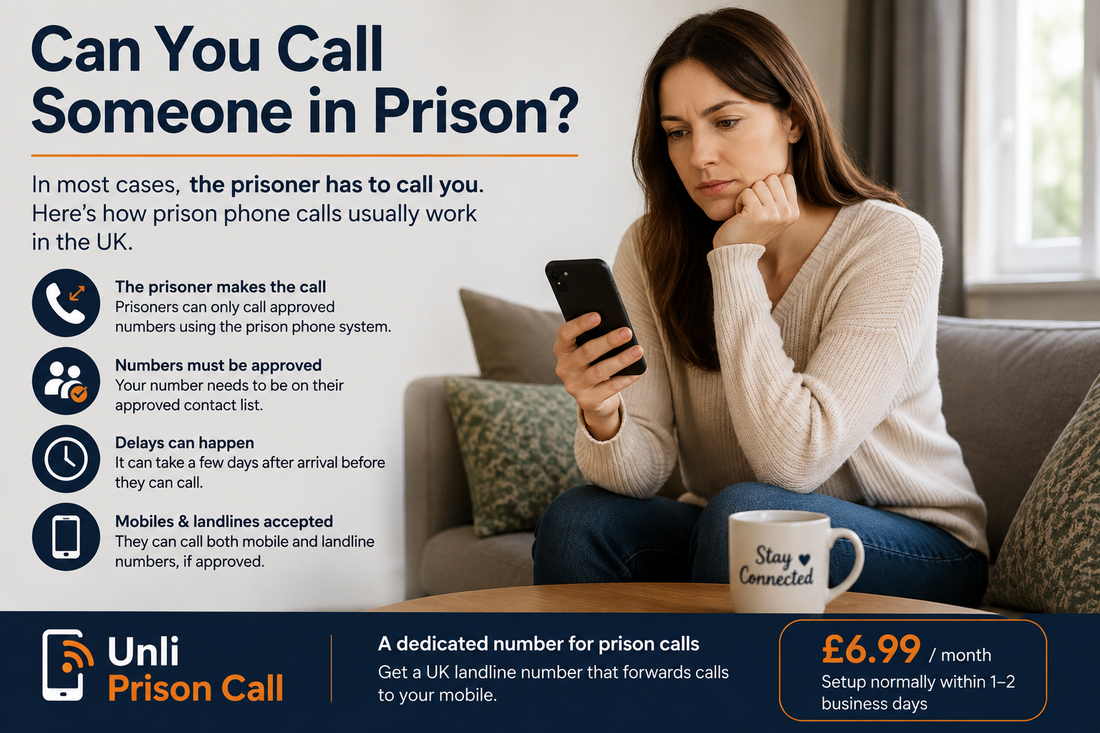 Family member waiting to receive a call from someone in prison in the UK — Unli Prison Call